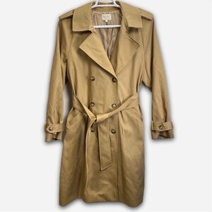 Sézane Size EU 44 US 12 Scott Trench Coat Cotton Double-Breasted in Camel